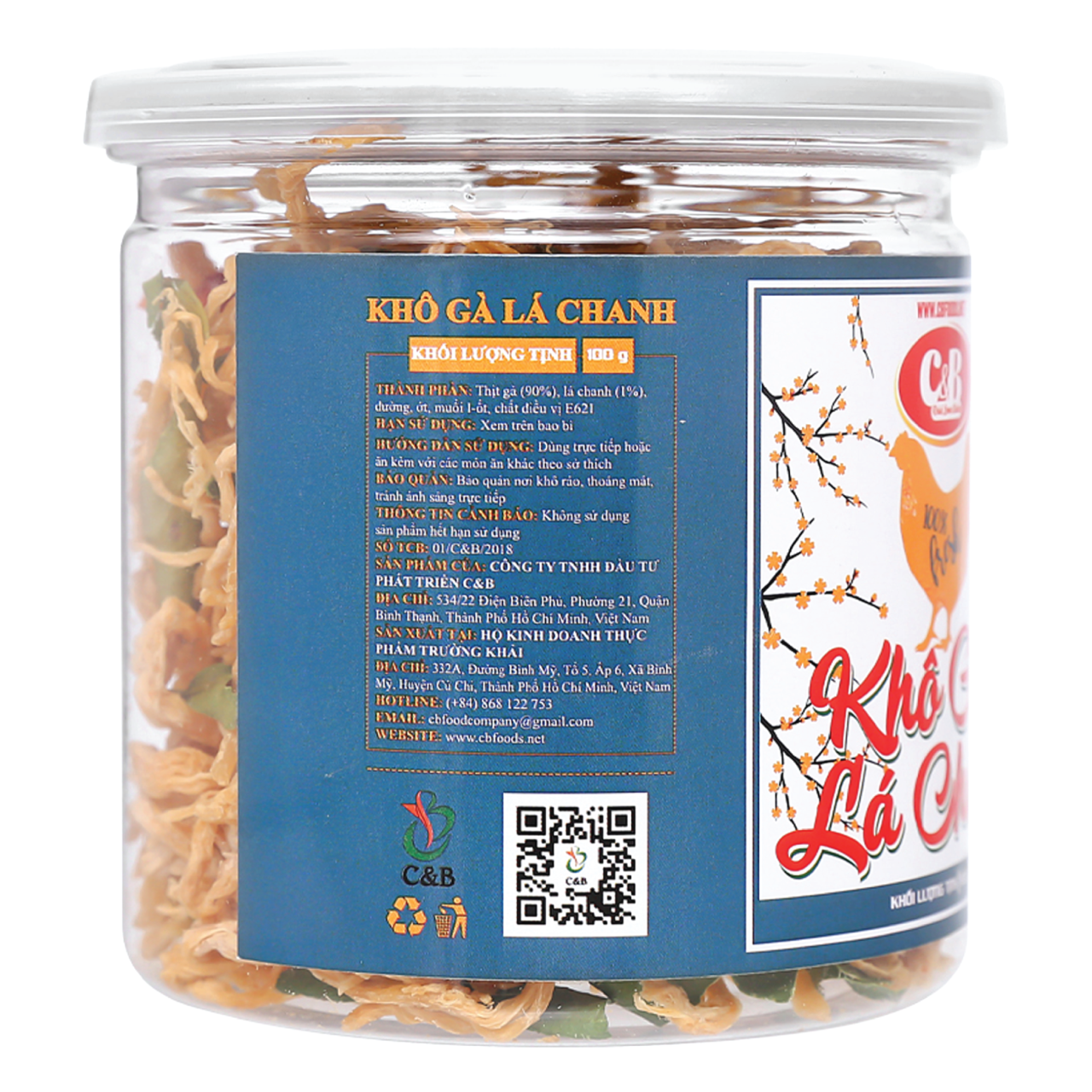 Khô Gà Lá Chanh C&B Hộp 100 Gram