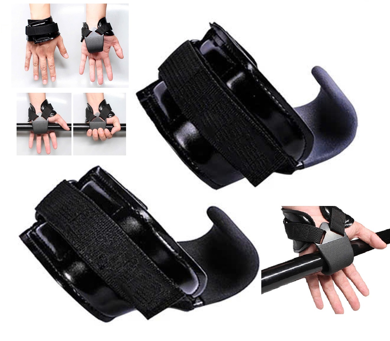 (1 ĐÔI )Quấn Cổ Tay Da Tập Xà Đơn Có Móc,Găng Tay Có Móc Nâng Tạ,móc sắt sơn tỉnh điện bọc đệm Nhám