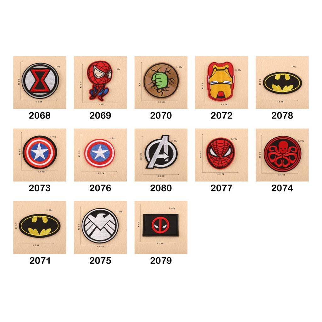 Sticker, Logo Patch Ủi Quần Áo phong cách Siêu Anh Hùng Marvel