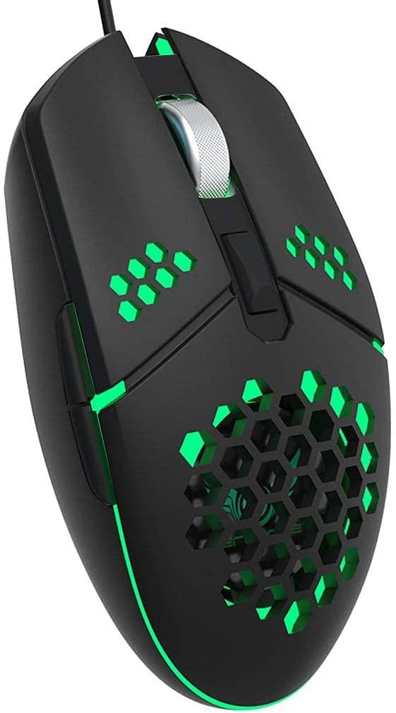 LED chơi game có dây usb fan hâm mộ light tổ ong chuột mài mòn chuột