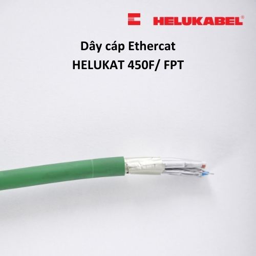 Dây cáp mạng Ethernet HELUKAT 450 F/FTP FRNC | Green | 4 x 2 x AWG 24/1