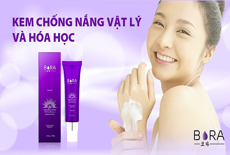 Kem chống nắng Bora UV Sunscreen Lotion SPF 50+/ PA++++ bảo vệ da lên đến 12h tuýp 70g