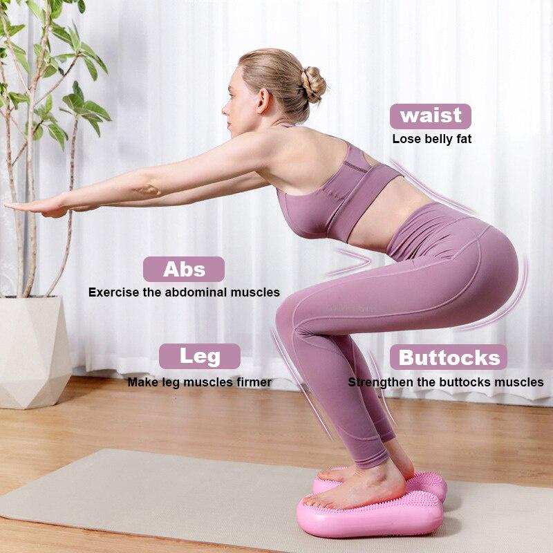 Multifunction Fitness Yoga Ball Body Building Balance Pad Inflatable Massage Ball Portable Stepper Home Workout Equipment