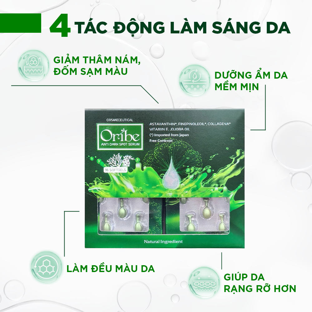 Serum Trắng Da Mờ Nám Tàn Nhang Chống Lão Hóa Oribe - Vi Tảo Lục và Tinh Dầu Thông Trắng Nhật Bản