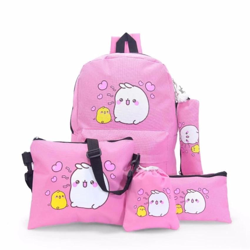 Bộ sản Phẩm 5 món balo, túi xách, ví, túi dây rút và bóp viết Mopiu HouseGirl Style