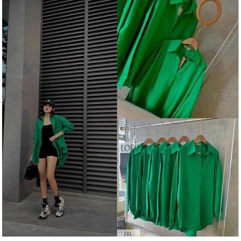 QC12 SƠ MI ĐŨI XANH LÁ