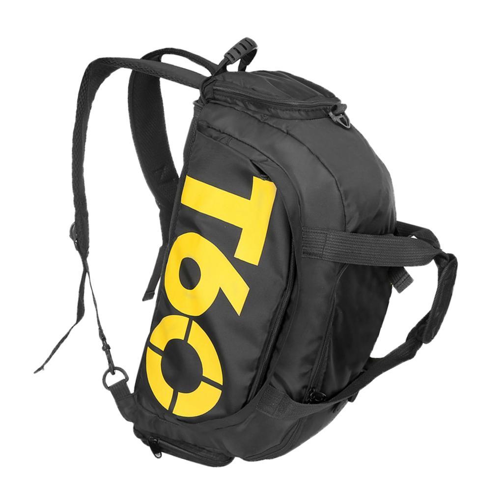 Waterproof Yoga Gym Duffel Bag Sports Handbag Shoes Compartment Yellow