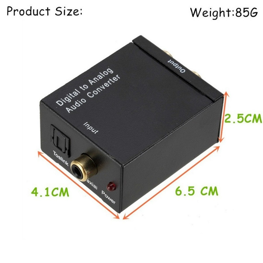 DAC Kỹ Thuật Số Sang Analog Adapter Quang Toslink Đồng Trục Tín Hiệu Sang Analog RCA Âm Thanh Bộ Khuếch Đại Bộ Giải Mã DAC Bộ Chuyển Đổi