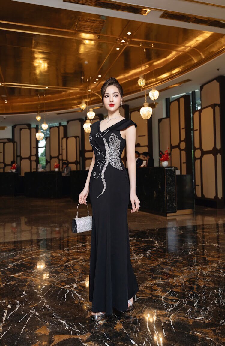 ĐẦM DẠ HỘI ĐÍNH HẠT SANG CHẢNH