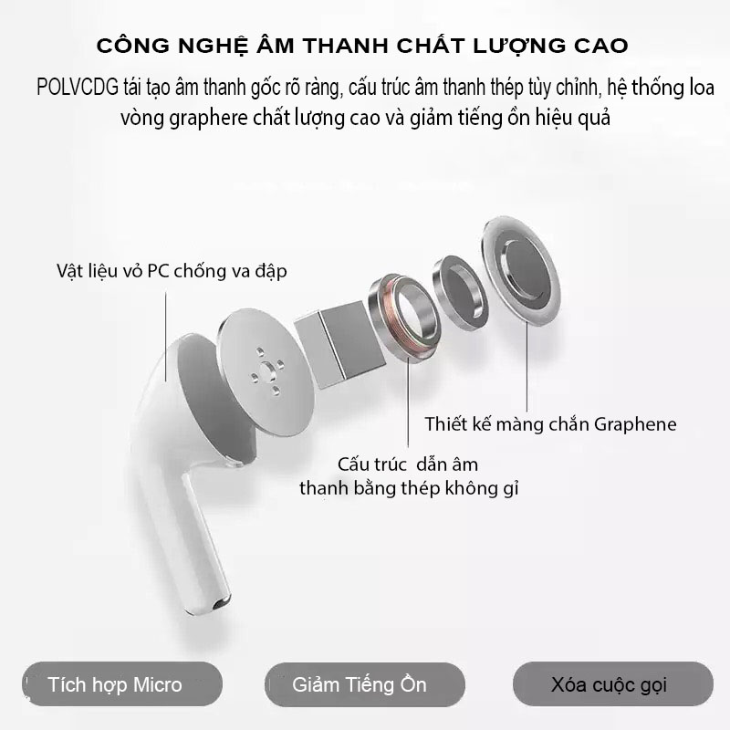 Tai nghe không dây Bluetooth phiên bản thế hệ mới PRO 4 Bluetooth 5.0 có thể đổi được tên thiết bị - Hàng Nhập Khẩu