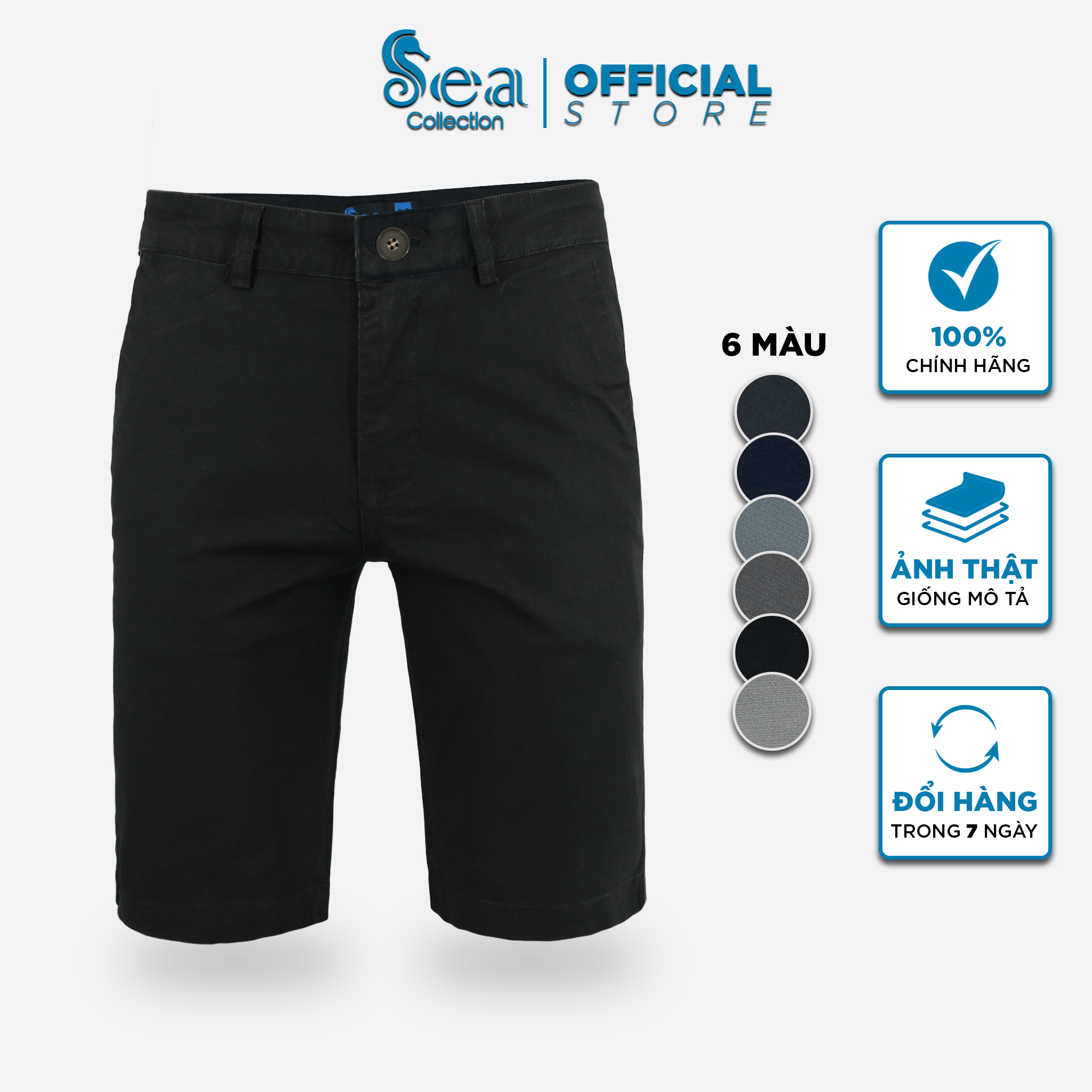 Quần short kaki bố nam Sea Collection 5260
