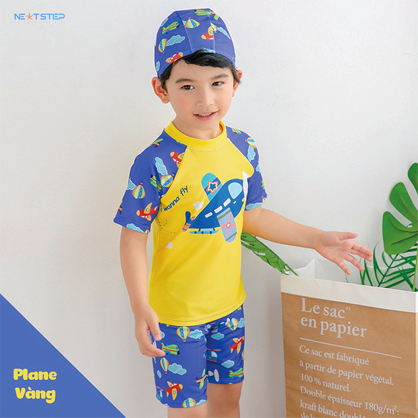 Đồ bơi bé trai quần short họa tiết hoạt hình mới size từ 9kg đến 35kg