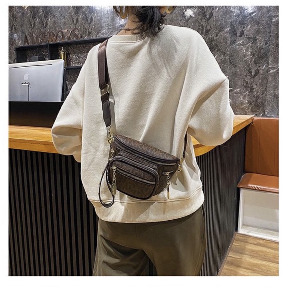 Túi bao tử nữ, túi đeo chéo đeo bụng đeo hông cao cấp da mềm 4 ngăn ZuCi A32 đựng đồ điện thoại đi chơi, đi làm tiện lợi