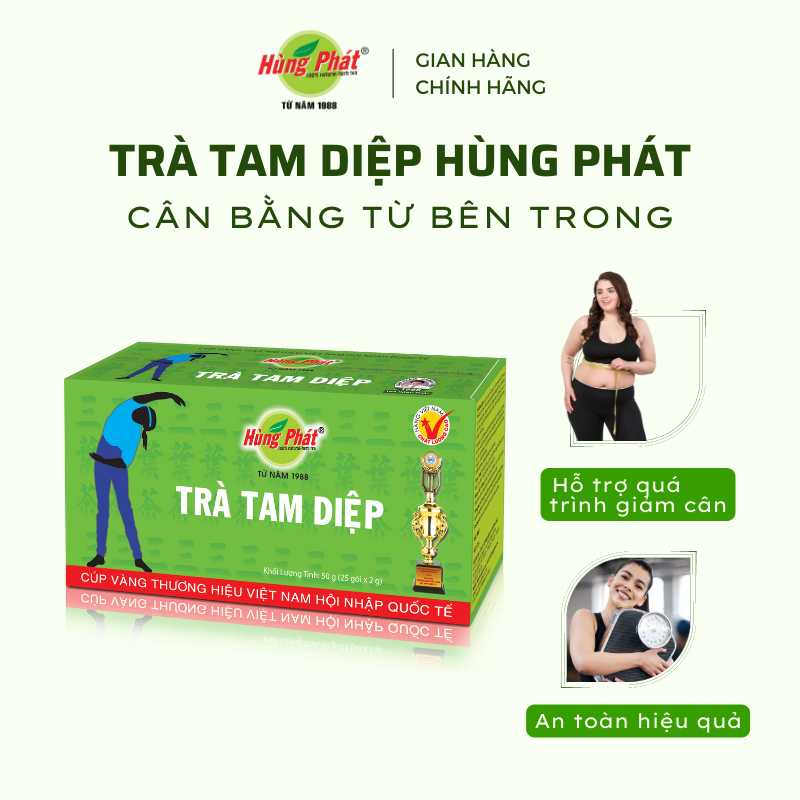 TRÀ TAM DIỆP - Giảm Cân Hiệu Quả An Toàn - Thương Hiệu Hùng Phát 