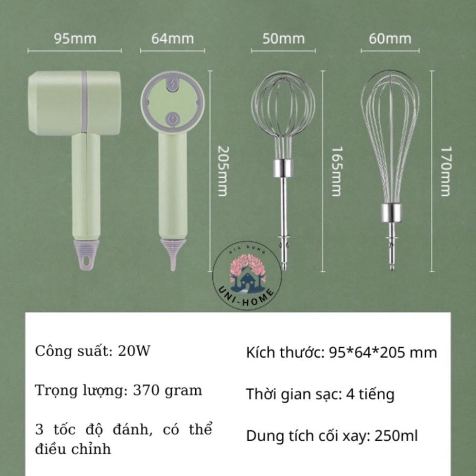 Máy đánh trứng cầm tay mini 5in1 kiêm máy xay mini đồ ăn dặm, tỏi ớt, gia vị sạc tích điện Padabanic - DT2