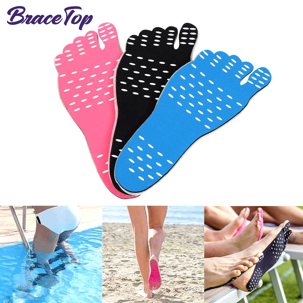 Bracetop Beach Bể bơi Bể bơi HOÀN TOÀN chống trượt chân vô hình PADS VẤN ĐỀ VẤN ĐỀ GOTS CONTH Color: Pink Beach Foot Pads Shoe Size: L For EU 39-42