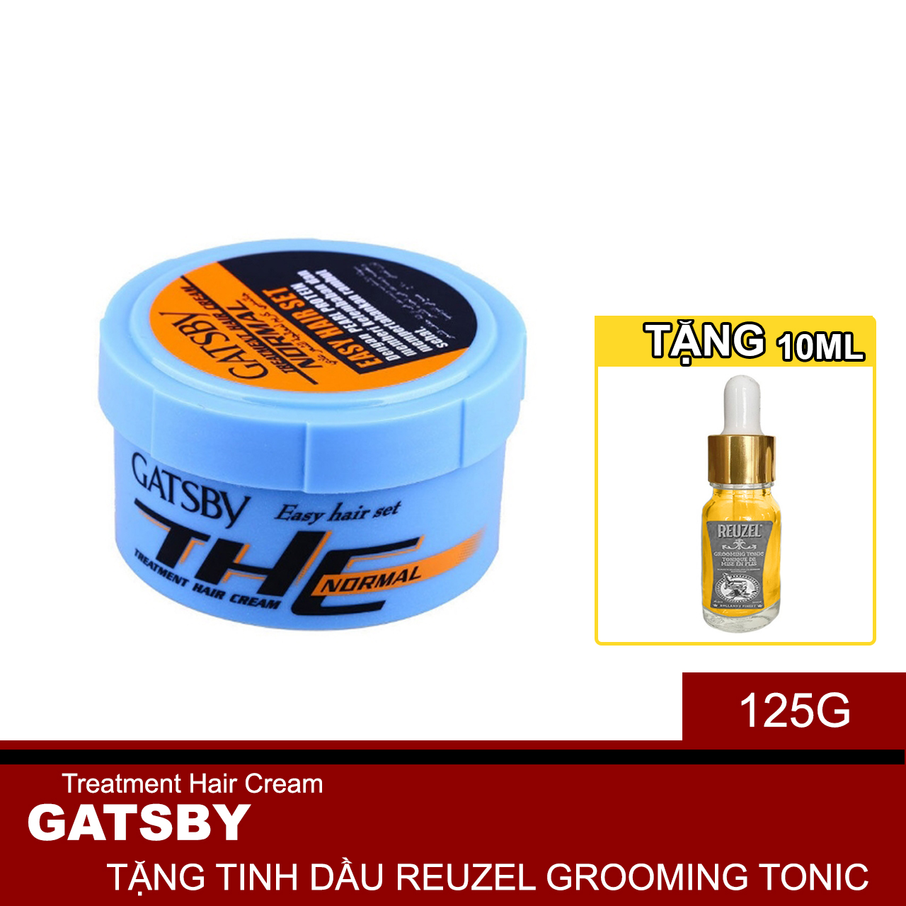 Kem Ủ Dưỡng Tóc Gatsby Phục Hồi Hư Tổn Hair Treatment Hair Cream - Chính hãng + Tặng Reuzel Grooming Tonic