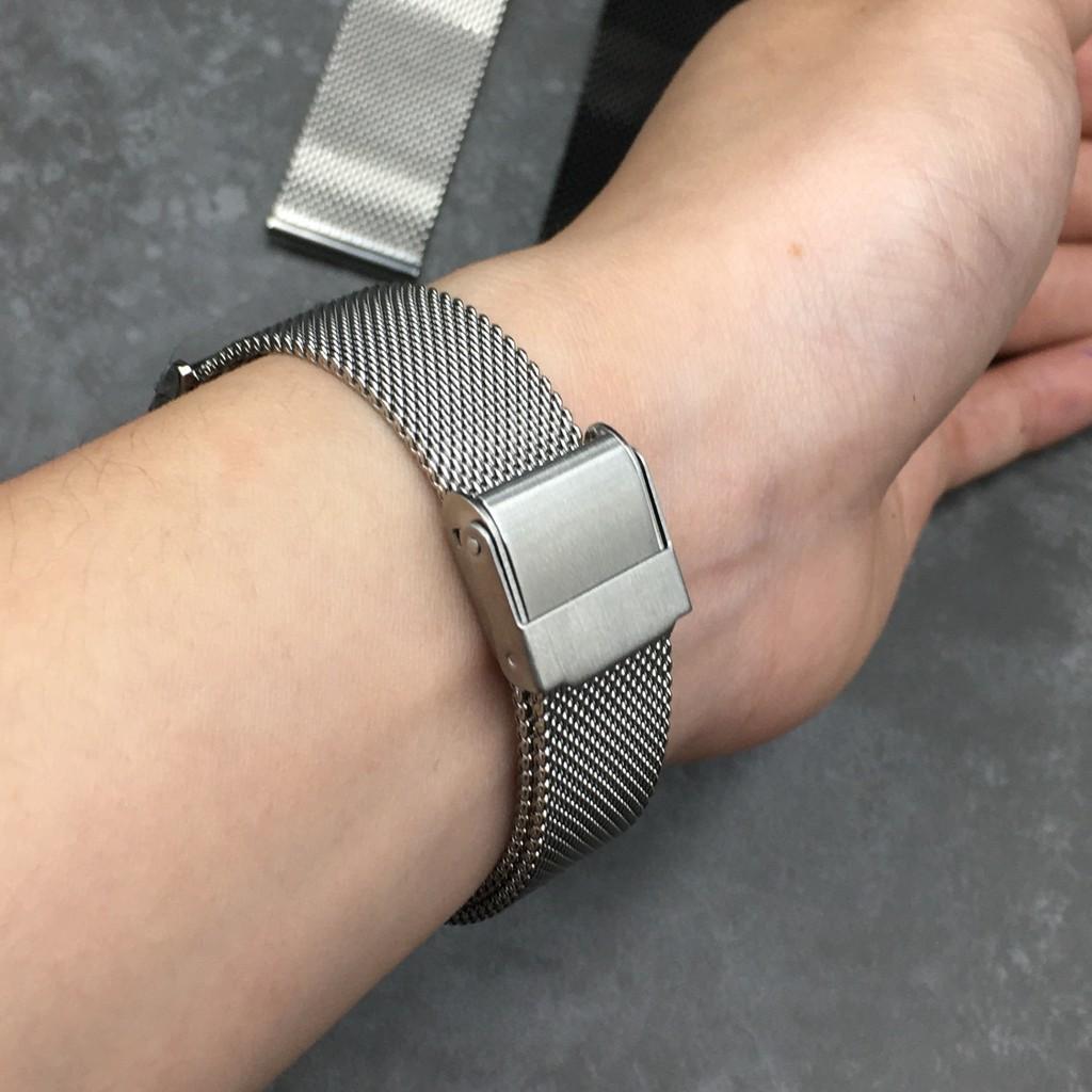 Dây Mesh Lưới Cho Đồng Hồ Fossil Casio Samsung Huawei