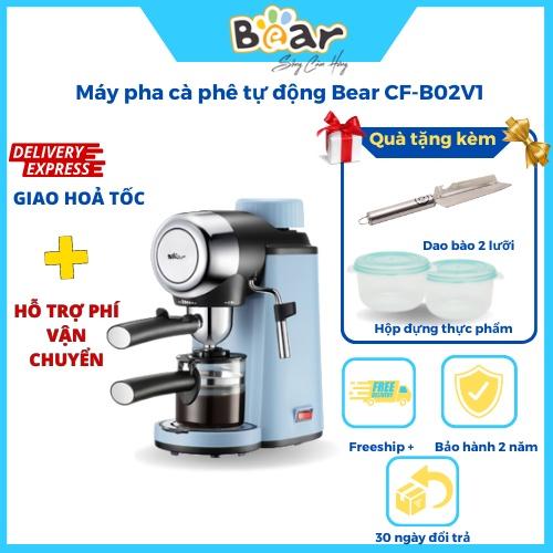 Máy pha cà phê Espresso Bear A02N1 tự động, kích thước nhỏ gọn, thanh lịch, nhiều tính năng, pha cafe, pha trà..- Hàng chính hãng