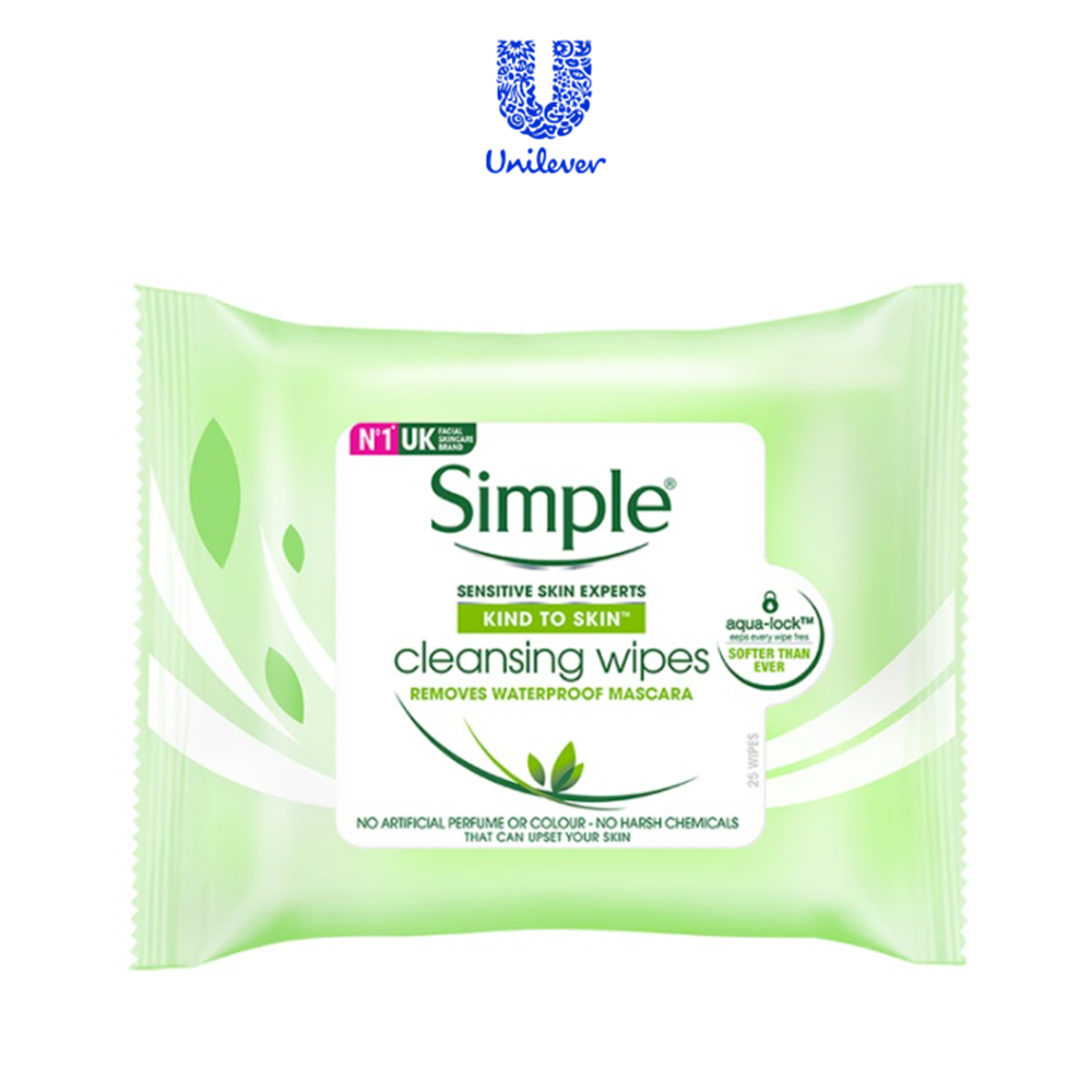 Giấy tẩy trang Simple Kind to Skin Cleansing Facial Wipes