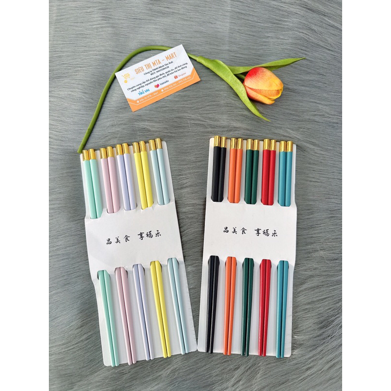 Đũa nhựa màu pastel