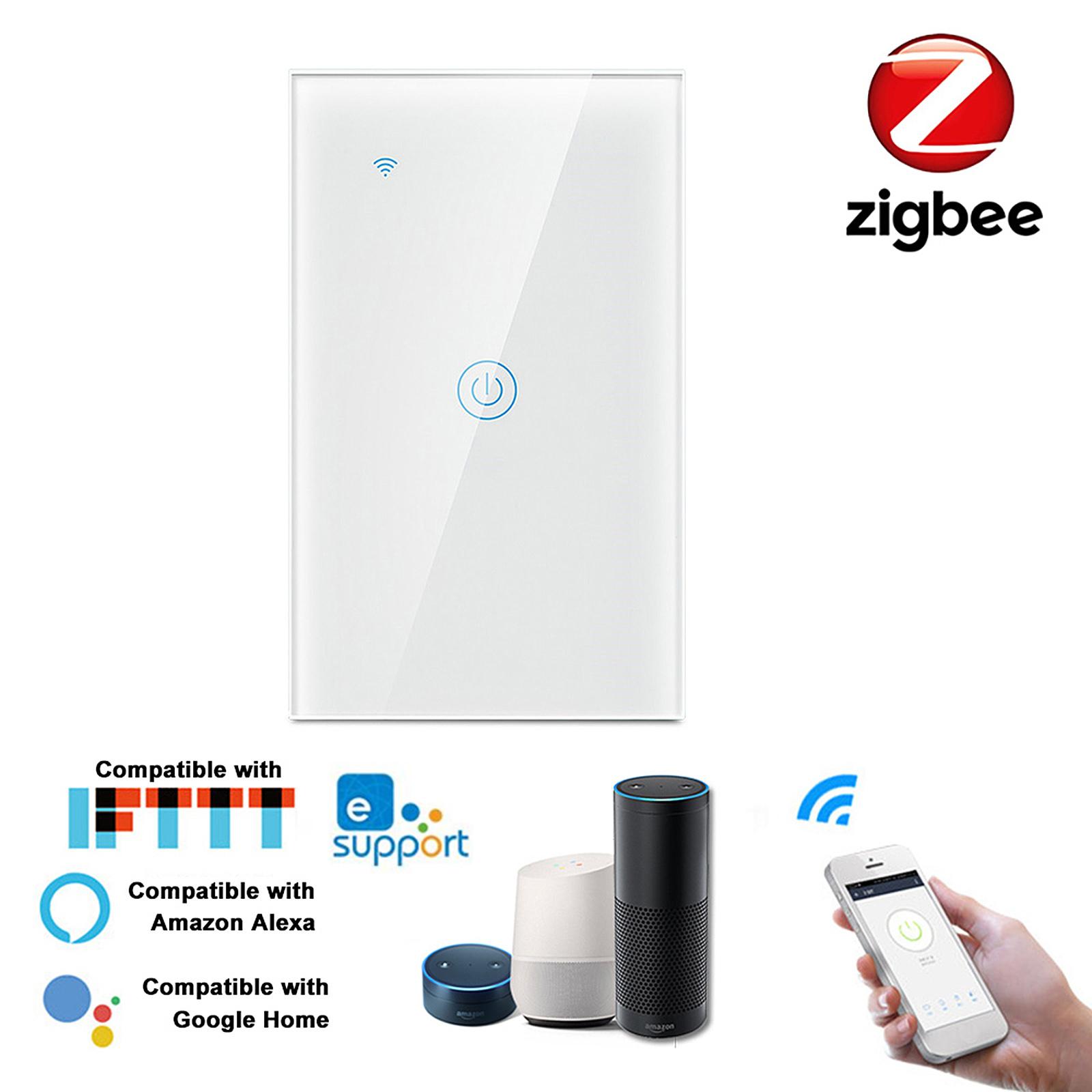 Zigbee Smart Light Switch eWelink APP Remote Control US Wall Touch Switch Compatible with Alexa Google Home for Voice Control