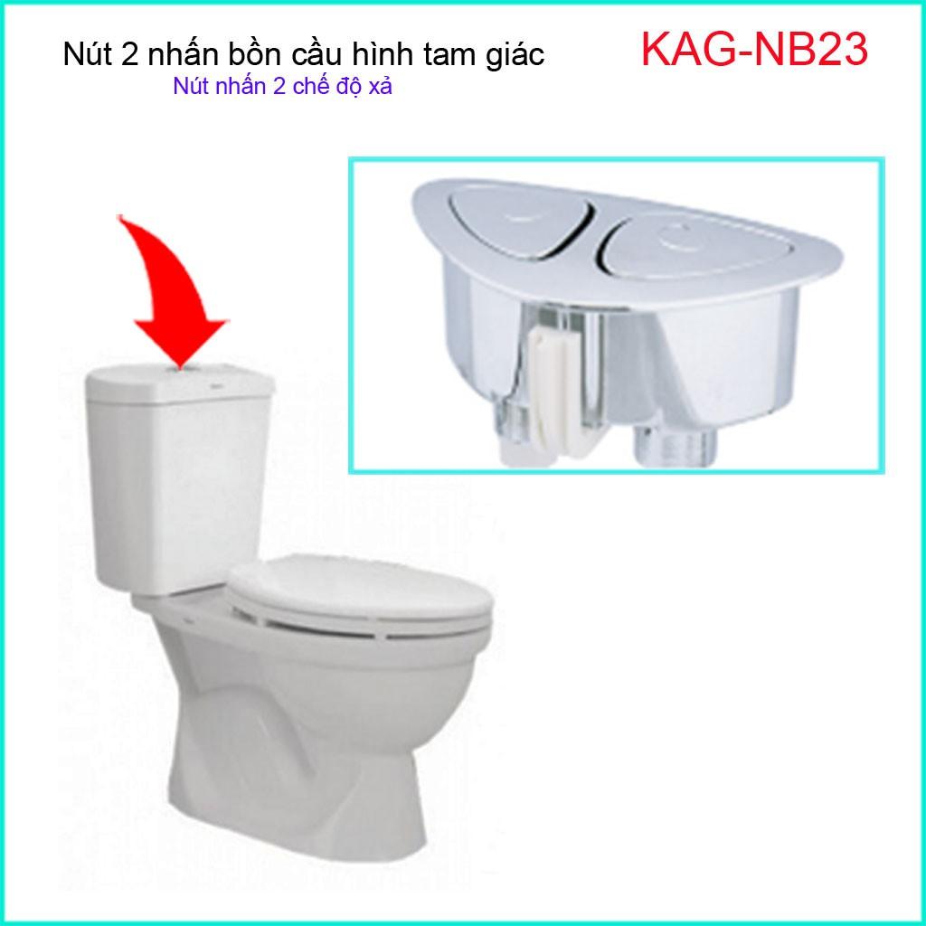 Nút 2 nhấn xả bồn cầu, nút nhấn cầu xả 2 nhấn, nút xả cầu  Kace KAG-NB23