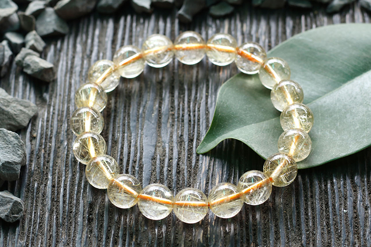 Vòng Thạch Anh Tóc Vàng Trong Myanmar Ngọc Quý Gemstones