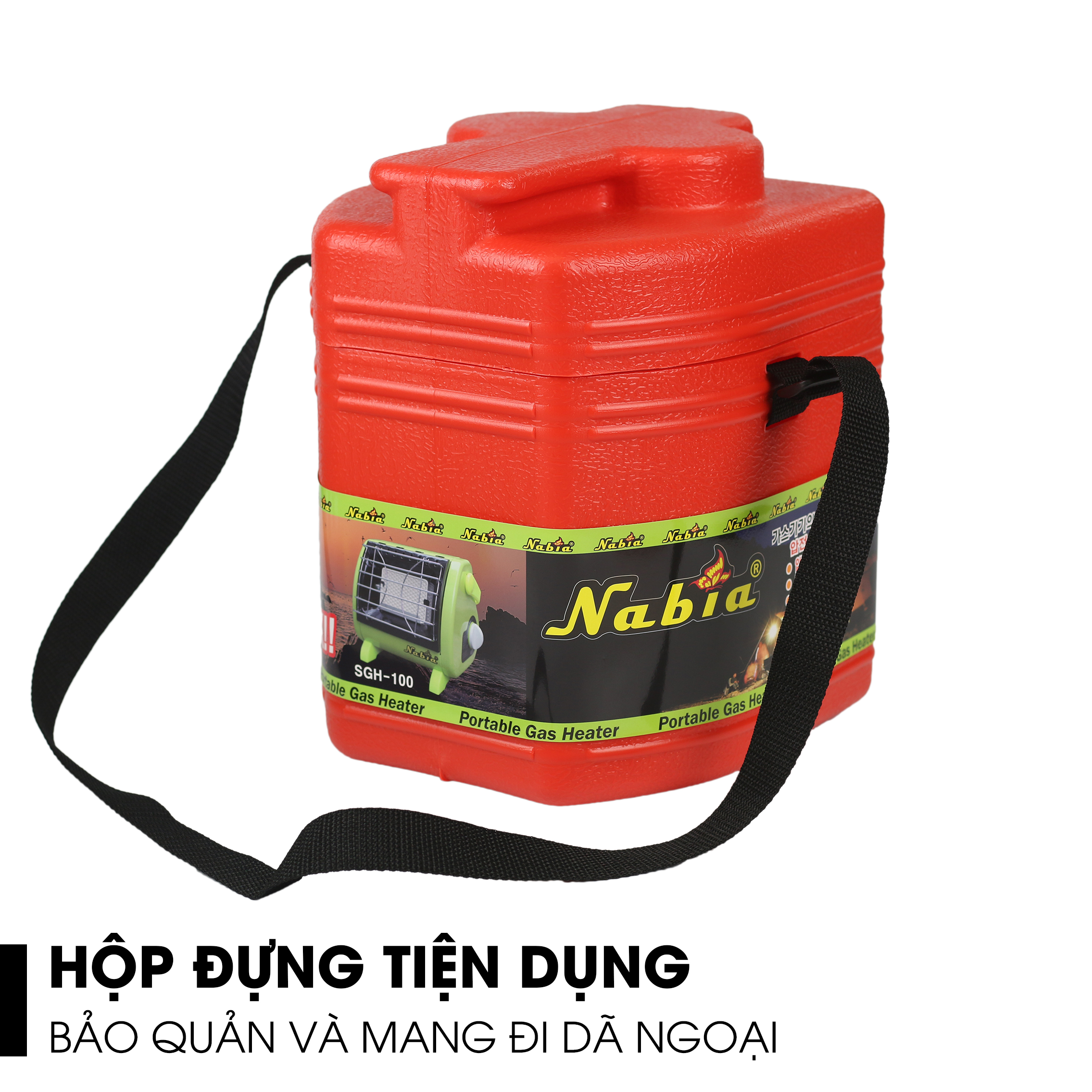 Máy Sưởi Gas Du Lịch Hàn Quốc SGH - 100 | Sưởi Ấm Suốt 12H | Đầu Đốt Sứ Hồng Ngoại | Hàng Chính Hãng