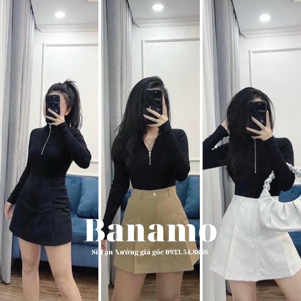 Quần đùi giả váy nữ chất kaki cạp cao lưng thun siêu đẹp thời trang quần giả váy 699