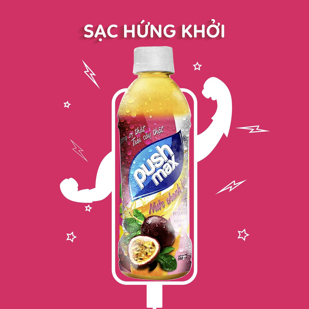 Lốc 6 Chai Nước Trái Cây Pushmax Chanh Leo
