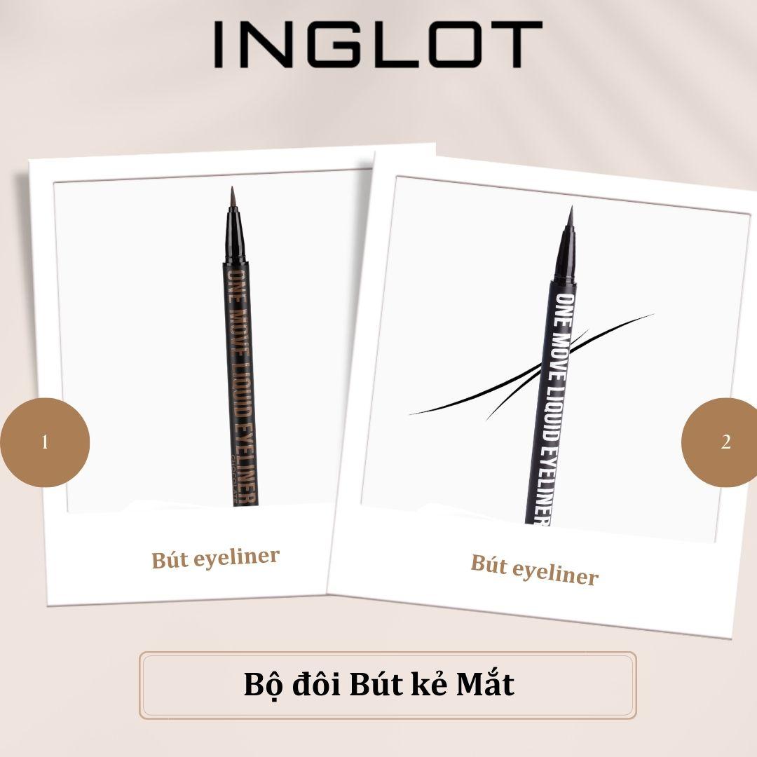 Bộ 2 Bút kẻ mắt lâu trôi siêu đen siêu mảnh One Move Liquid Eyeliner INGLOT