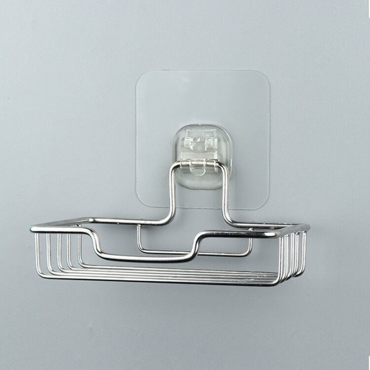 Khay để xà phòng inox treo tường - Kệ Để Xà Phòng Inox 304 - tặng kèm Móc treo chổi