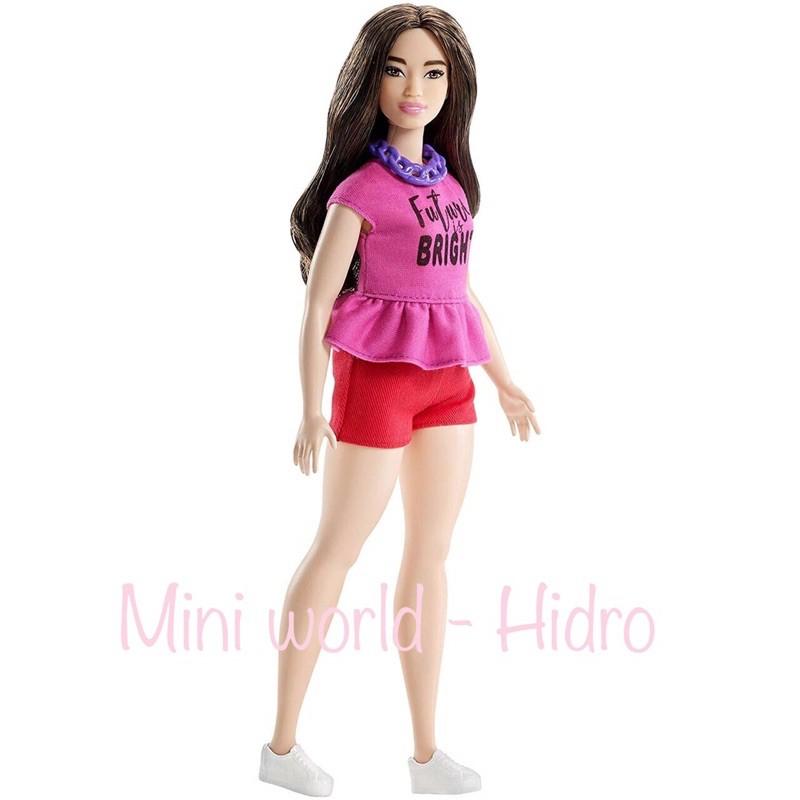 Búp bê Barbie fashionistas body curvy mập da trắng #98