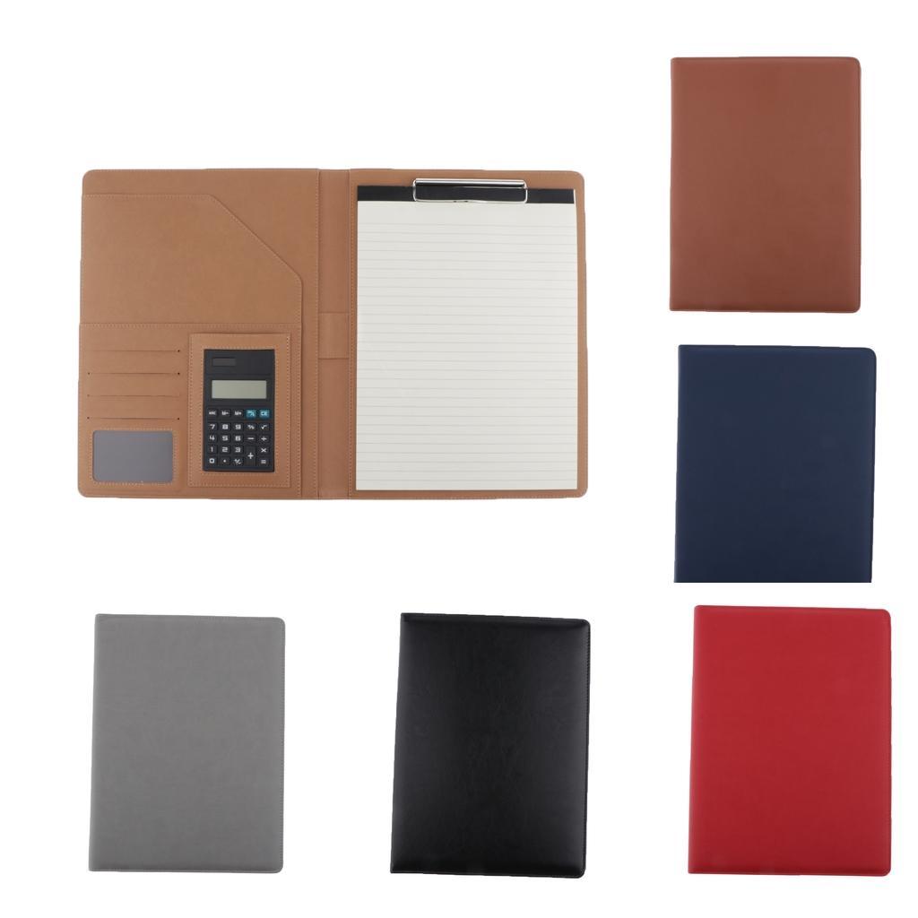 A4 Conference Document Folder Office Travel Supply W/ 8bit Calculator