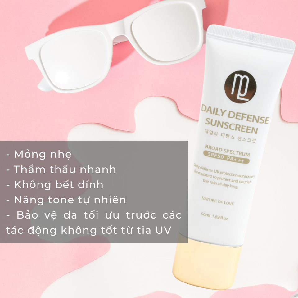 KEM CHỐNG NẮNG PHỔ RỘNG DAILY DEFENSE SUNSCREEN SPF50 PA+++