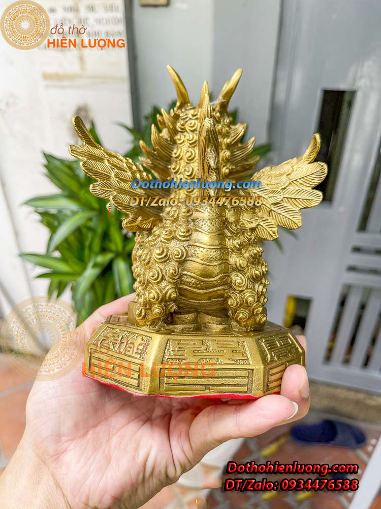 Tượng Bách Giải Đế Bát Quái Bằng Đồng Phong Thủy Kích Thước 18x15cm, Nặng 1,1Kg - Đồ Thờ Hiên Lượng