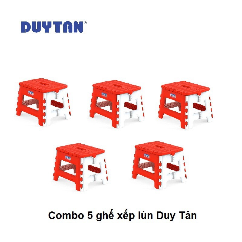 Combo 5 ghế nhựa xếp lùn Duy Tân (29,6 x 24 x 21,4 cm) Thiết Kế Nhỏ Gọn Tiện Lợi | TriTin