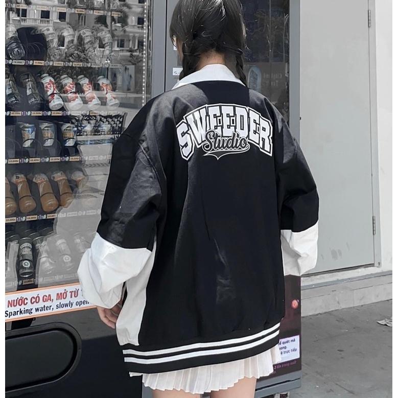 Áo Khoác Bomber STUDIO Jacket Form Rộng Vải Kaki Dày Dặn Phong Cách Ulzzang Unisex Nam nữ unisex Jaystoree