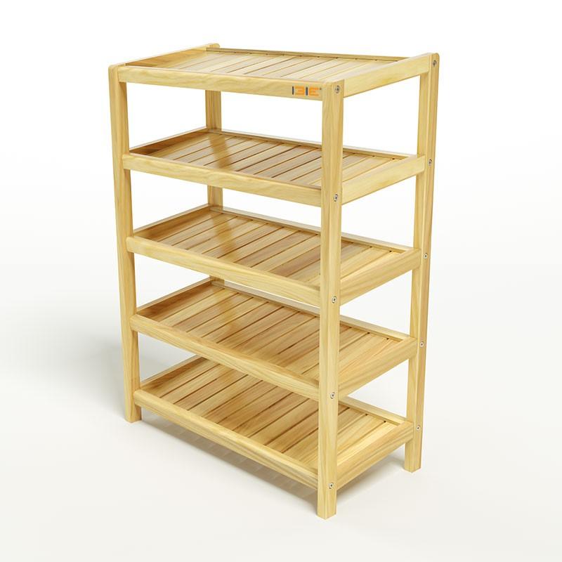Kệ Giày Dép 5 Tầng Rộng 45cm Gỗ Tự Nhiên 100%