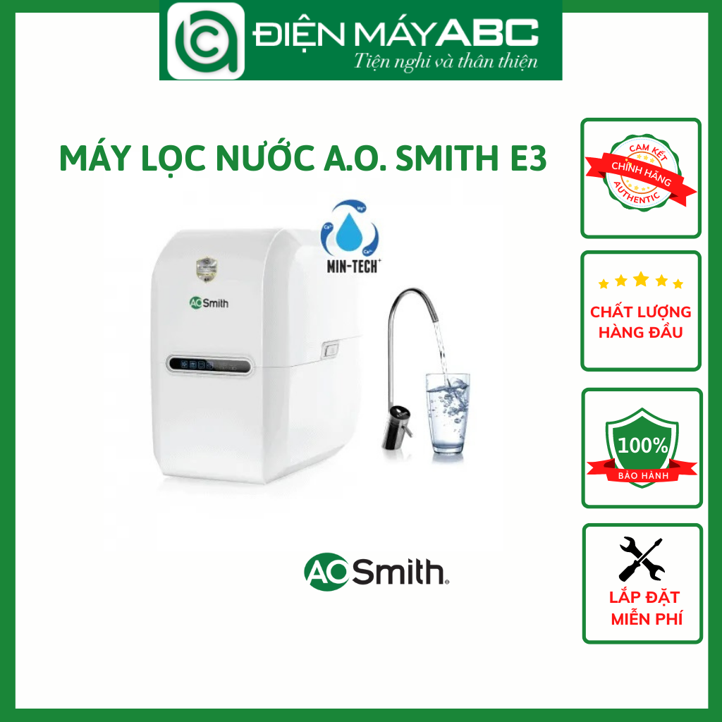 Máy Lọc Nước A. O. Smith E3 - Hàng Chính Hãng