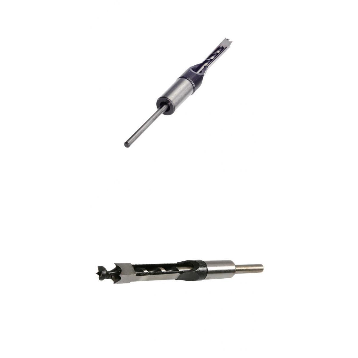 2pcs Hardness HSS Square Drill Bit Hole Saw Cutter Woodworking Tools 8mm & 12mm