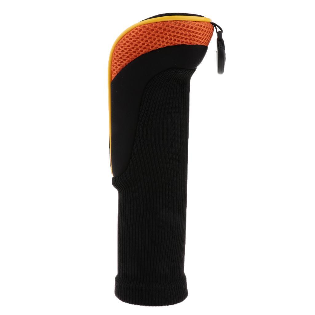 3pcs Long Neck Golf Club Head Cover Wood Headcover for Women Black