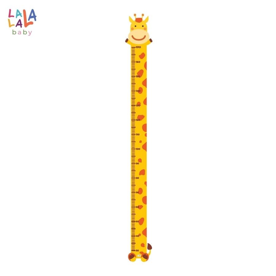 Thước Đo Chiều Cao dán tường cho bé Lalala baby hình con vật đáng yêu 170cm