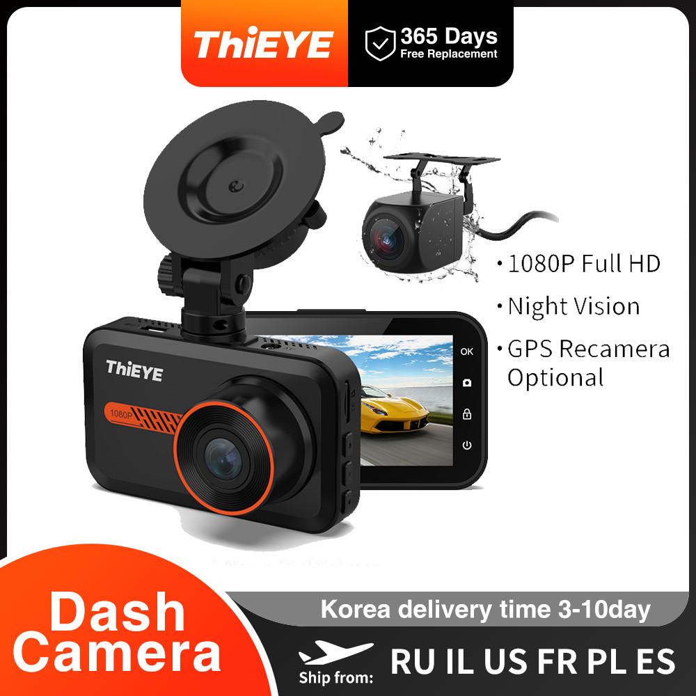 Thieye 1080p Dash Cam HD Video Car Recorder 3.0 inch Hỗ trợ cam phía sau máy ảnh xe hơi xe hơi DVR 24H Đỗ xe tự động ghi tên màu: Carbox6 với GPS