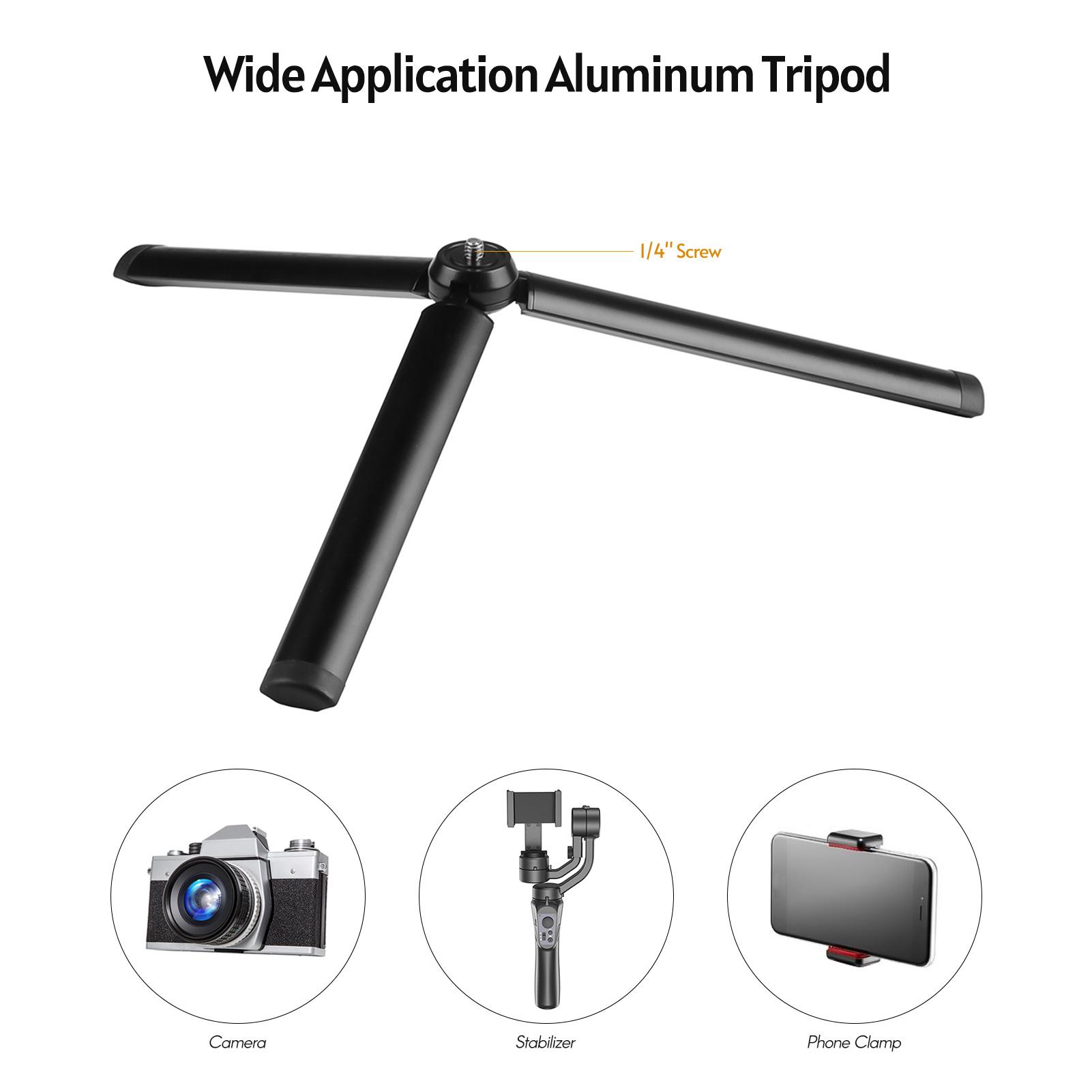 Chân máy để bàn bằng nhôm 8cm 1/4 inch đa năng cho máy ảnh DSLR SLR hoặc điện thoại