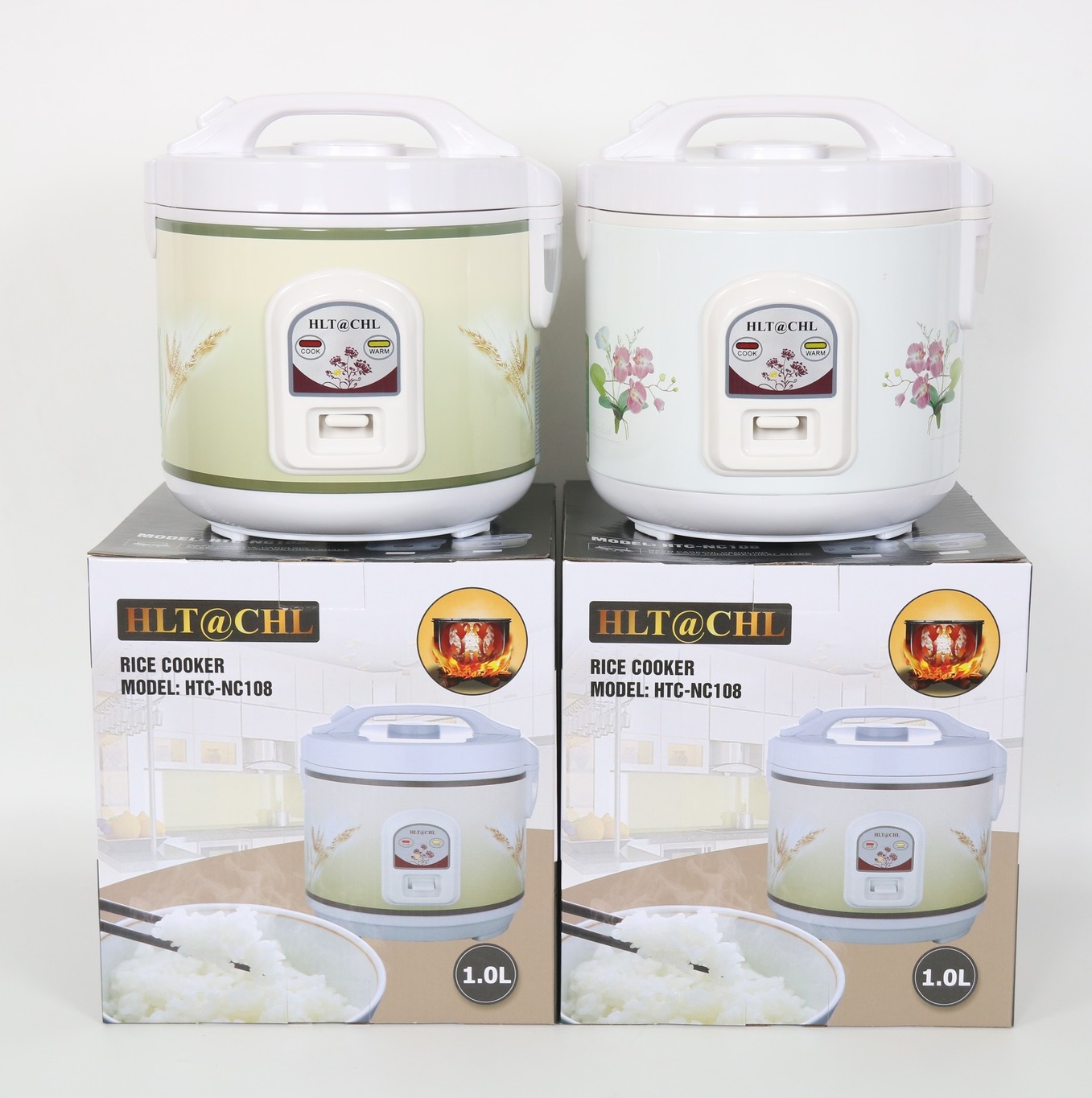 Nồi Cơm Điện Nắp Gài 1.2 Lít HLT@CHL HTC-NC128 - Màu Ngẫu Nhiên - Hàng Chính Hãng