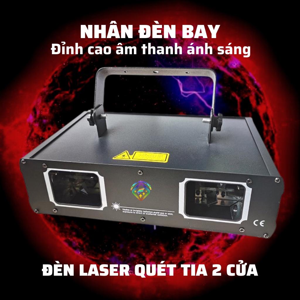 Đèn Laser Quét Tia 2 Cửa 7 Màu RGB Công Suất 1000mW Hiệu Ứng Tia Phủ Rộng Sắc Nét Dùng Cho Phòng Bay, Bar, Karaoke