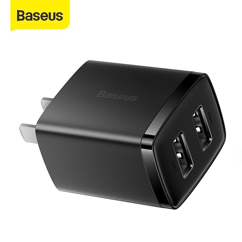 Củ Sạc Đa Năng 2 Cổng Sạc Baseus Compact Charger 10.5W- Hàng Chính Hãng