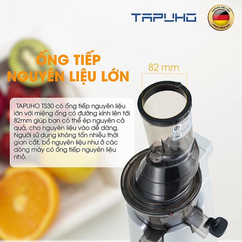 Máy ép hoa quả chậm Tapuho TS30 - Thương hiệu Đức (Hàng chính hãng)